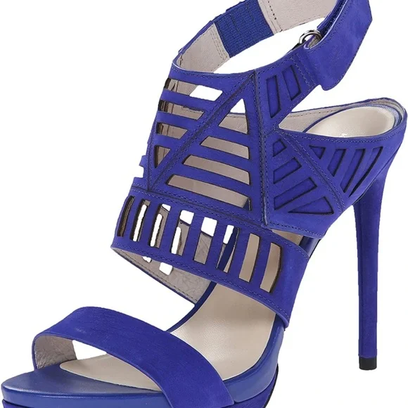 Kenneth Women's Cole Niko Cutout Leather Sandal in electric blue - Picture 3 of 8